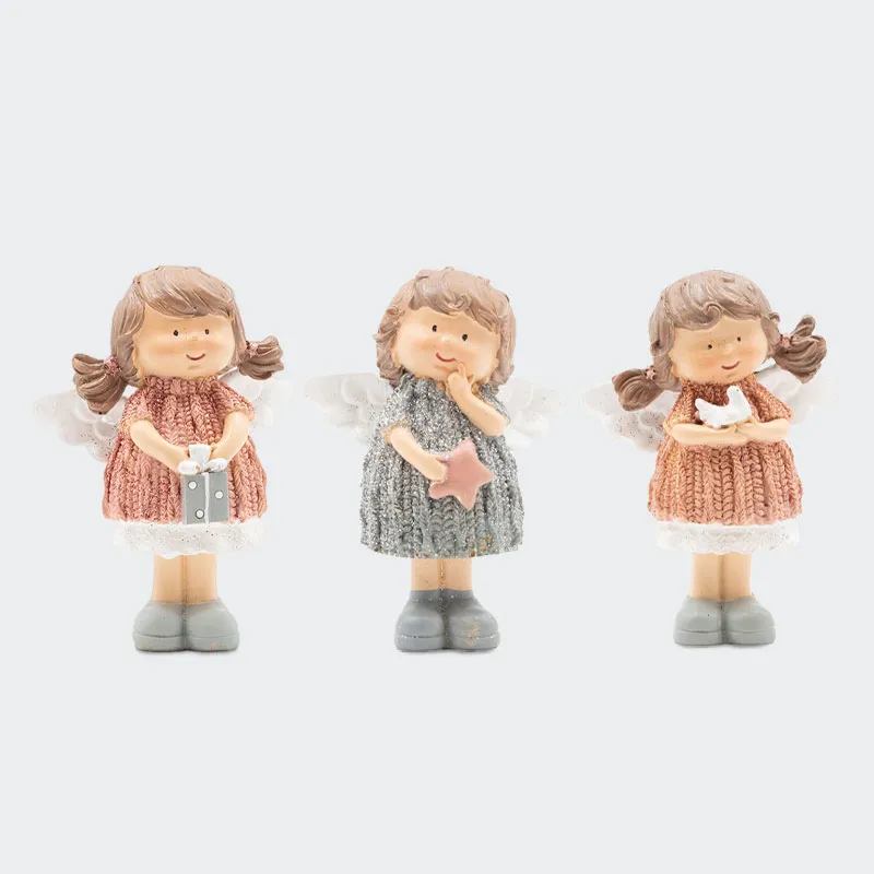 Angel, punčka s krili, 7,5x5x10,5 cm, polimasa, sortirano