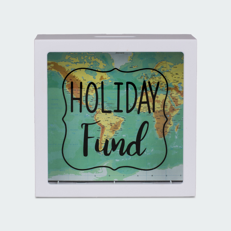 Hranilnik, Holiday Fund, zemljevid, PVC, 15cm