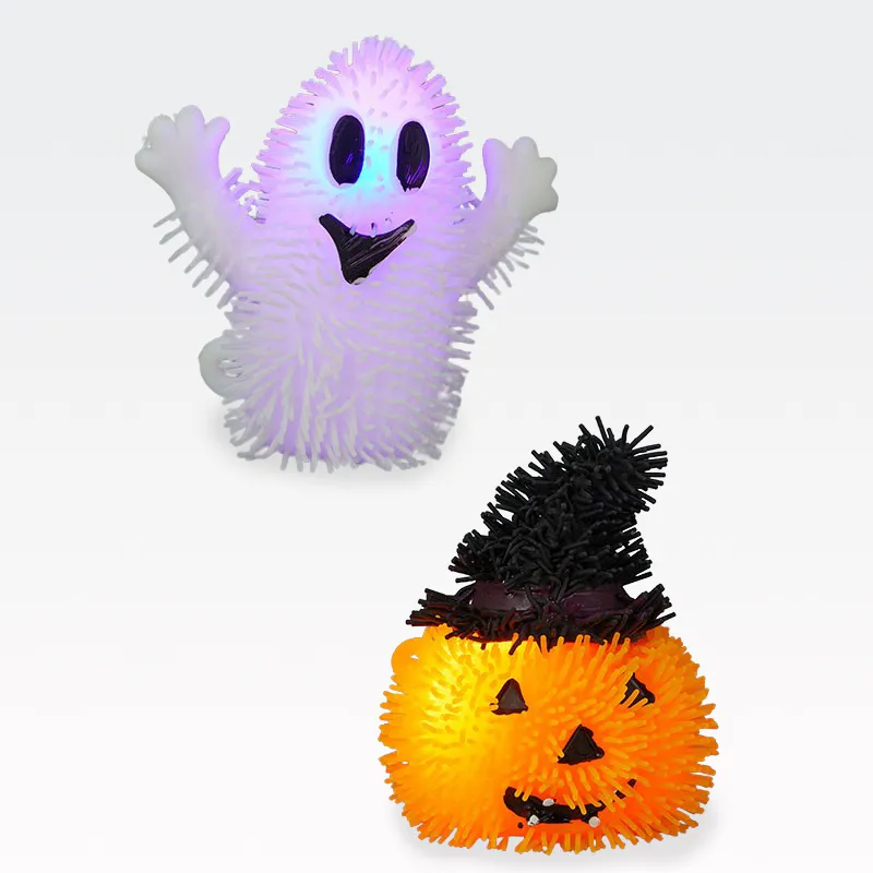 Dekoracija za Halloween z LED lučko - buča/duhec, 8cm