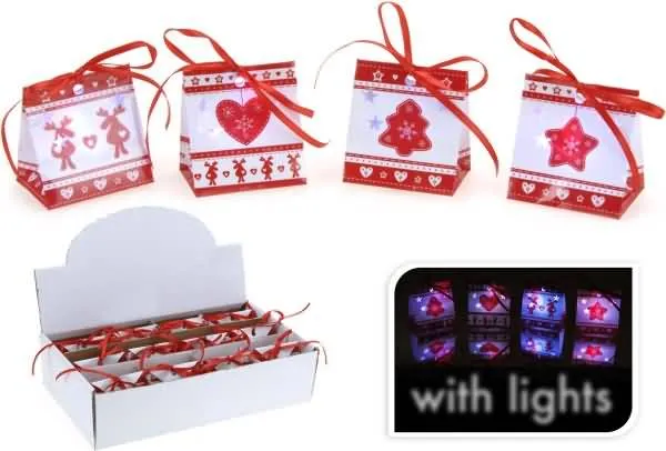 Darilna vrečica z led lučko, 6 cm, sortirano