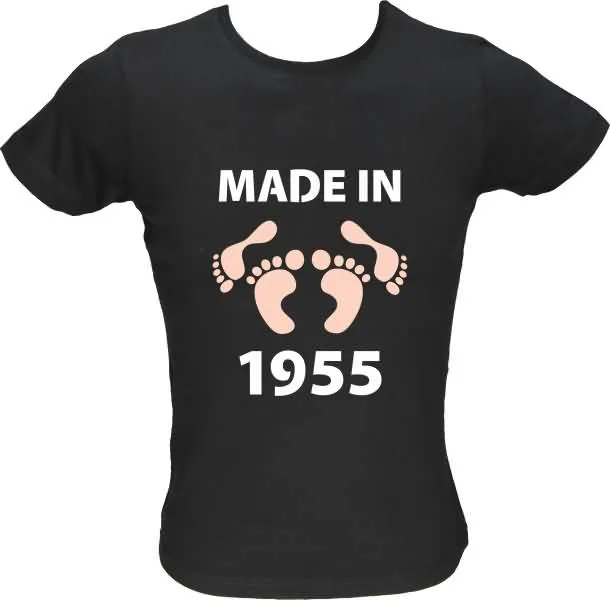 Majica ženska (telirana)-Made in 1955 noge L-črna