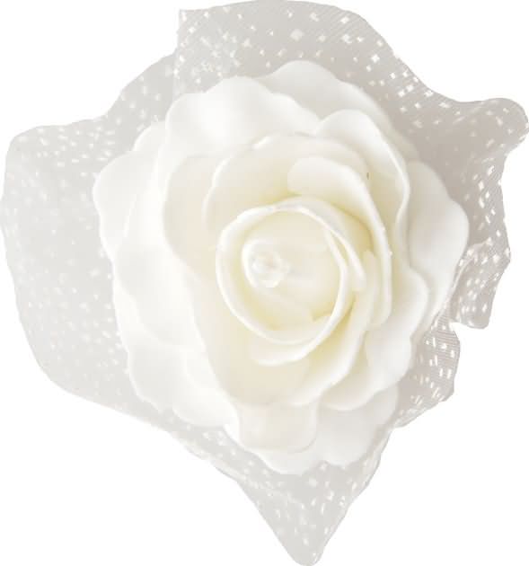 Vrtnica dekorativna bela iz pene, velika
