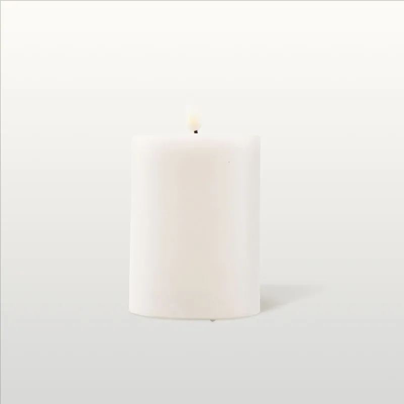 Sveča z LED lučko, za notranjo uporabo, bela, 7.5x10cm