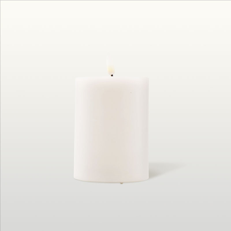 Sveča z LED lučko, za notranjo uporabo, bela, 7.5x10cm