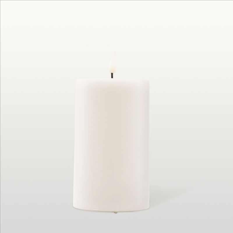 Sveča z LED lučko, za notranjo uporabo, bela, 7.5x12.5cm
