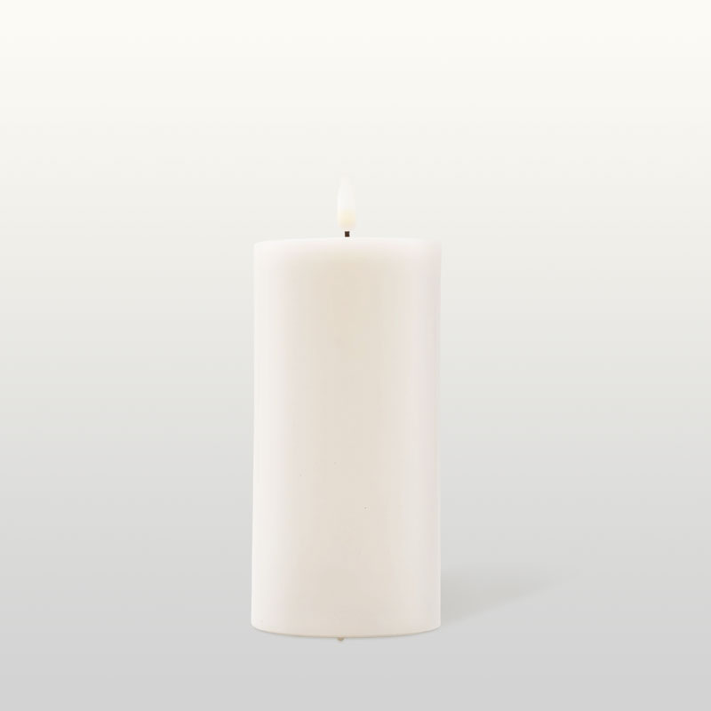 Sveča z LED lučko, za notranjo uporabo, bela, 7.5x15cm