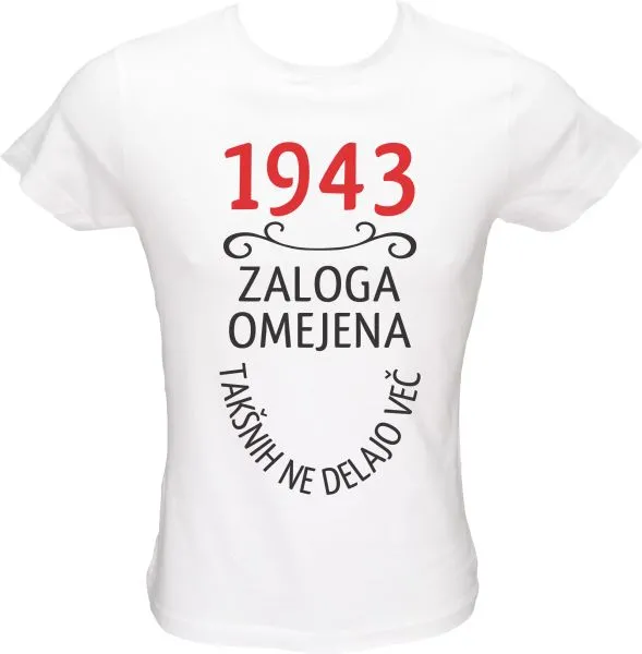 Majica ženska (telirana)-1943, zaloga omejena, takšnih ne delajo več L-bela