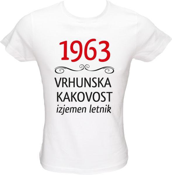 Majica ženska (telirana)-1963, vrhunska kakovost, izjemen letnik S-bela