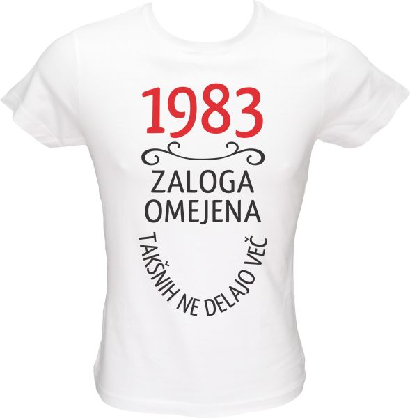 Majica ženska (telirana)-1983, zaloga omejena, takšnih ne delajo več XL-bela