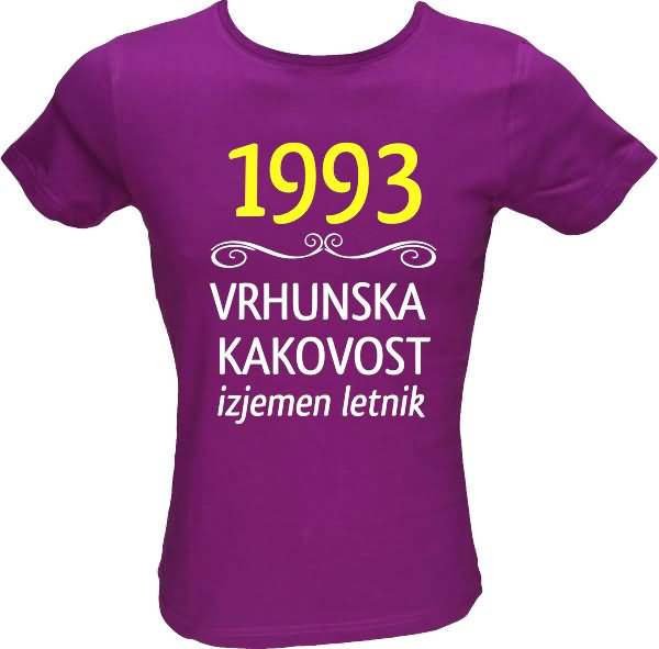 Majica ženska (telirana)-1993, vrhunska kakovost, izjemen letnik M-vijolična
