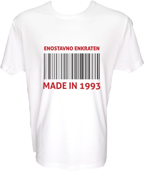 Majica-Enostavno enkraten, made in 1993 XL-bela