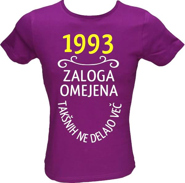 Majica ženska (telirana)-1993, zaloga omejena, takšnih ne delajo več S-vijolična