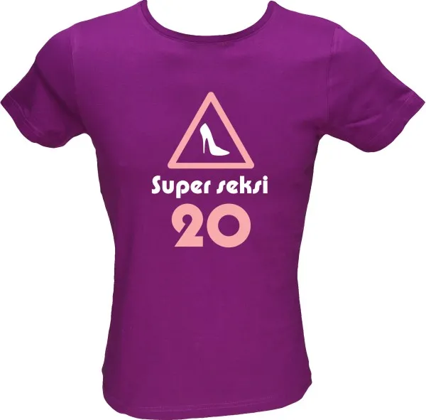 Majica ženska (telirana)-Super seksi 20 XL-vijolična