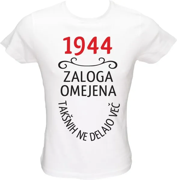 Majica ženska (telirana)-1944, zaloga omejena, takšnih ne delajo več L-bela