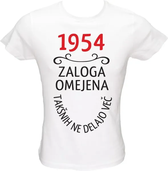 Majica ženska (telirana)-1954, zaloga omejena, takšnih ne delajo več L-bela