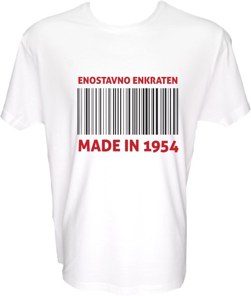 Majica-Enostavno enkraten, made in 1954 XL-bela