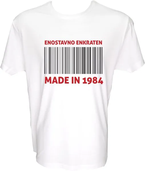 Majica-Enostavno enkraten, made in 1984 XL-bela