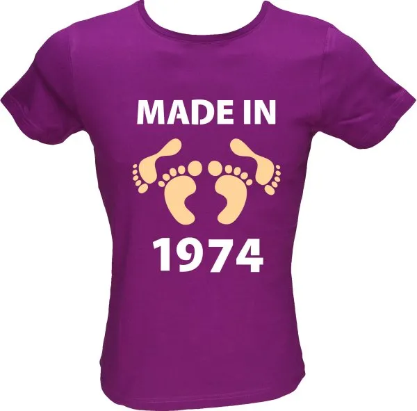 Majica ženska (telirana)-Made in 1974 noge S-vijolična