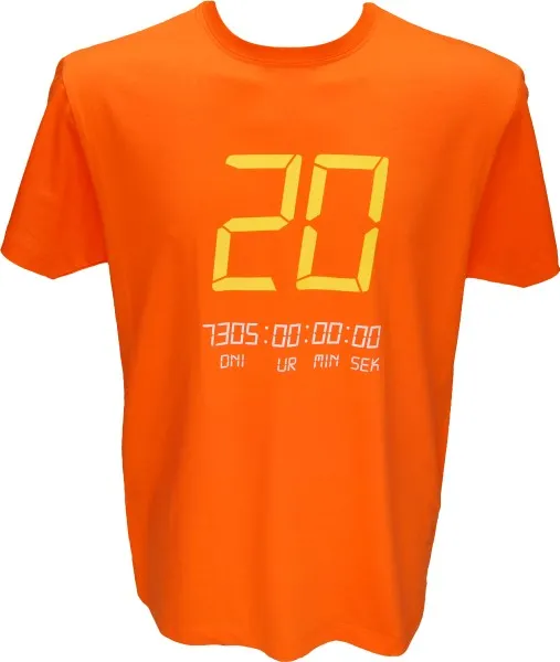 Majica-Digital 20 Let XXL-oranžna