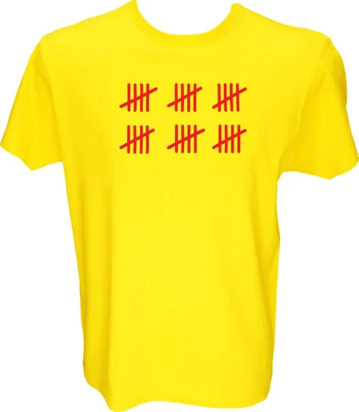 Majica-Štetje črtic 30 Let XL-rumena