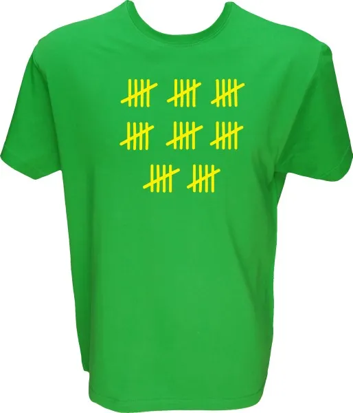 Majica-Štetje črtic 40 Let XXL-zelena