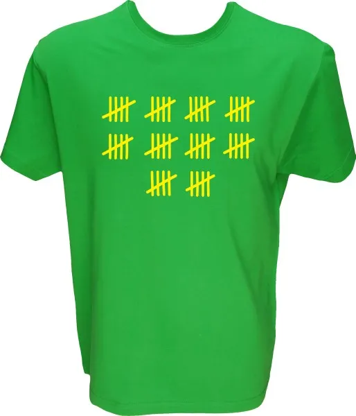 Majica-Štetje črtic 50 Let XXL-zelena