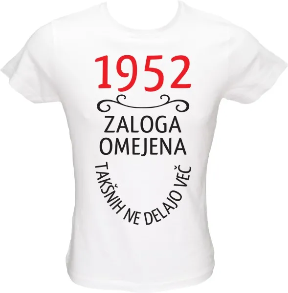 Majica ženska (telirana)-1952, zaloga omejena, takšnih ne delajo več M-bela
