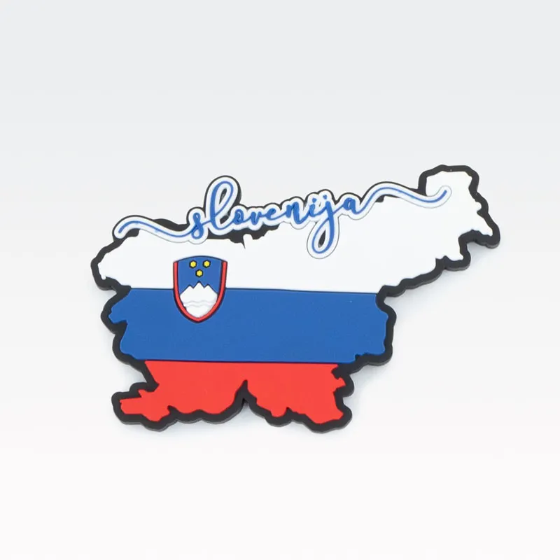 Magnet, Slovenija, zastava, guma, 10.3x6.5cm