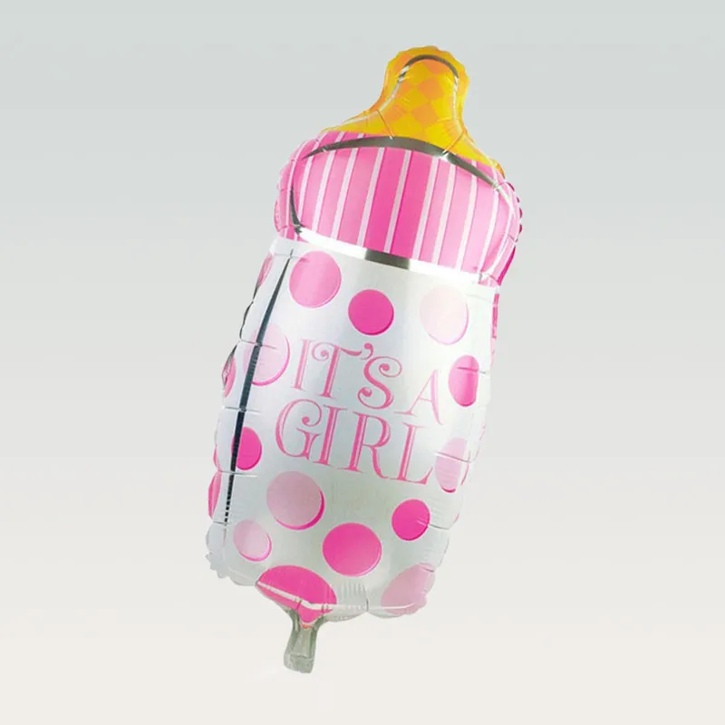 Balon napihljiv, za helij, steklenička, It's a girl, roza,76cm