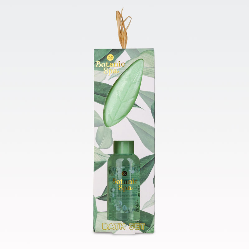 Kopalni set BOTANIC SPA, (100ml gel za tuširanje, 27g trdo milo), z vonjem Eucalyptus&Lemongrass, v darilni škatli