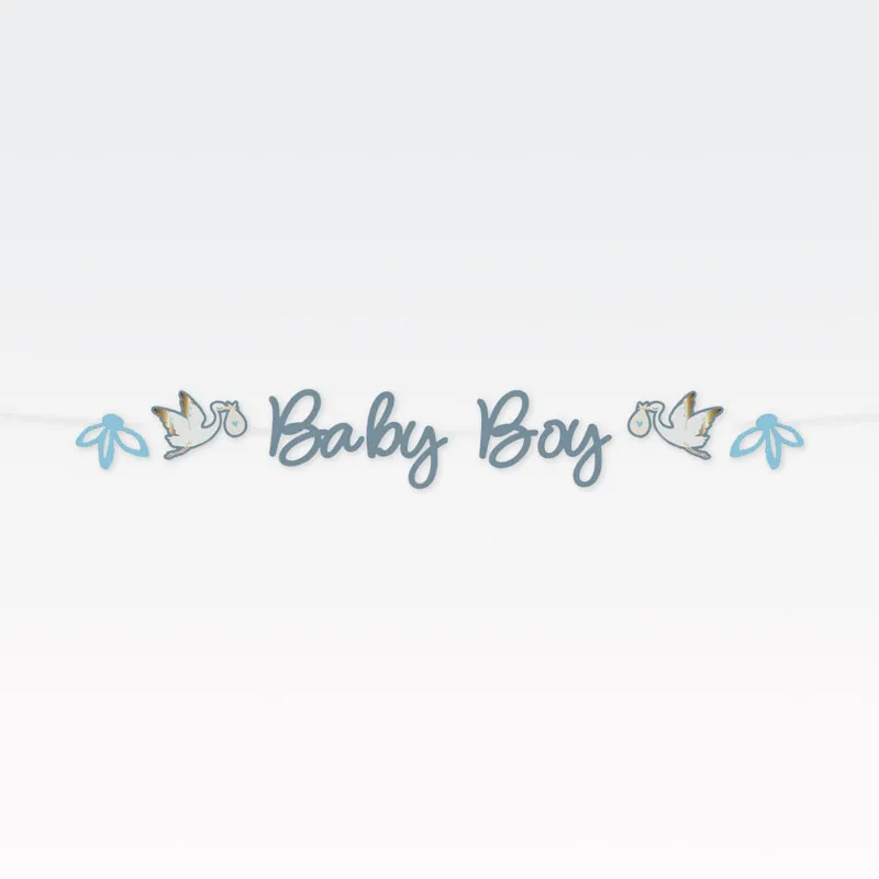 Viseča dekoracija, Baby Boy, za rojstvo, modra, 2m