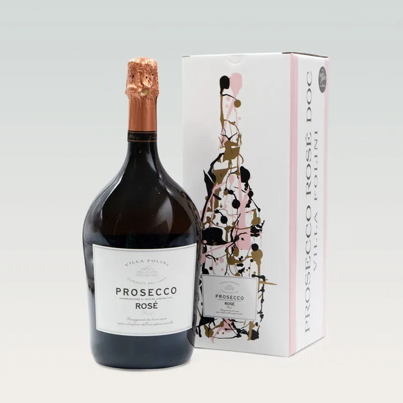 Prosecco Rose Villa Folini, 1.5l, v darilni embalaži