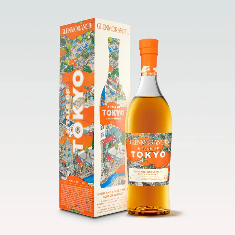 Whisky, Glenmorangie, Highland single malt scotch whisky,  A tale of Tokyo, 0.7l v darilni embalaži