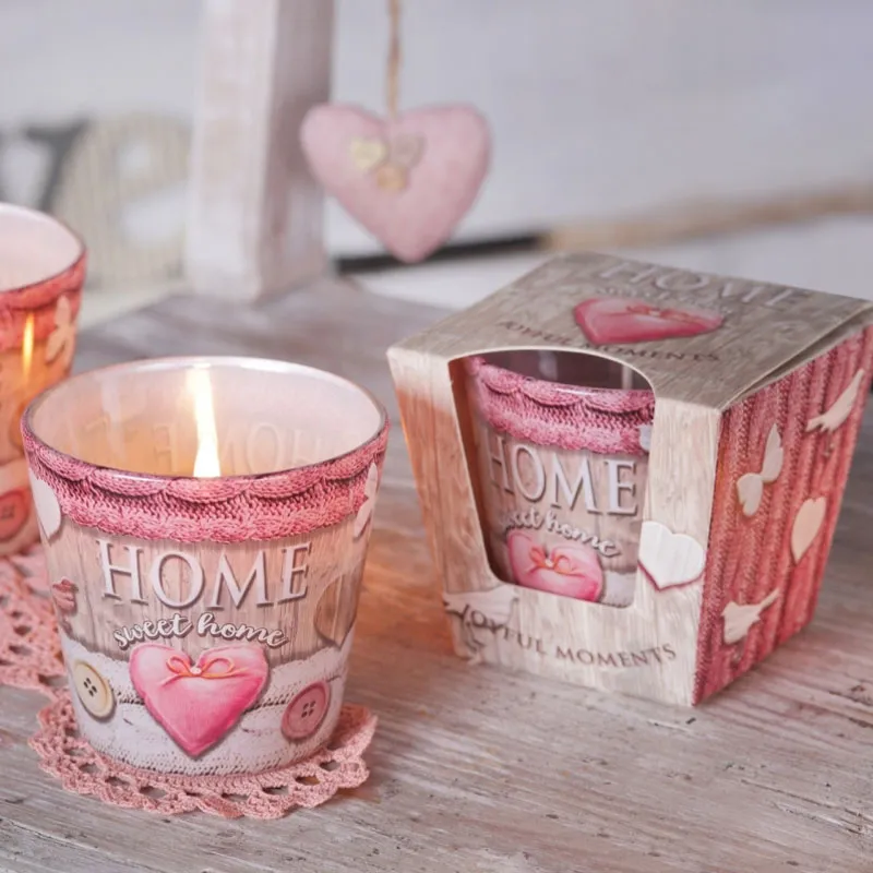 Sveča dišeča v steklu, Sweet Home, 115 g, sort.