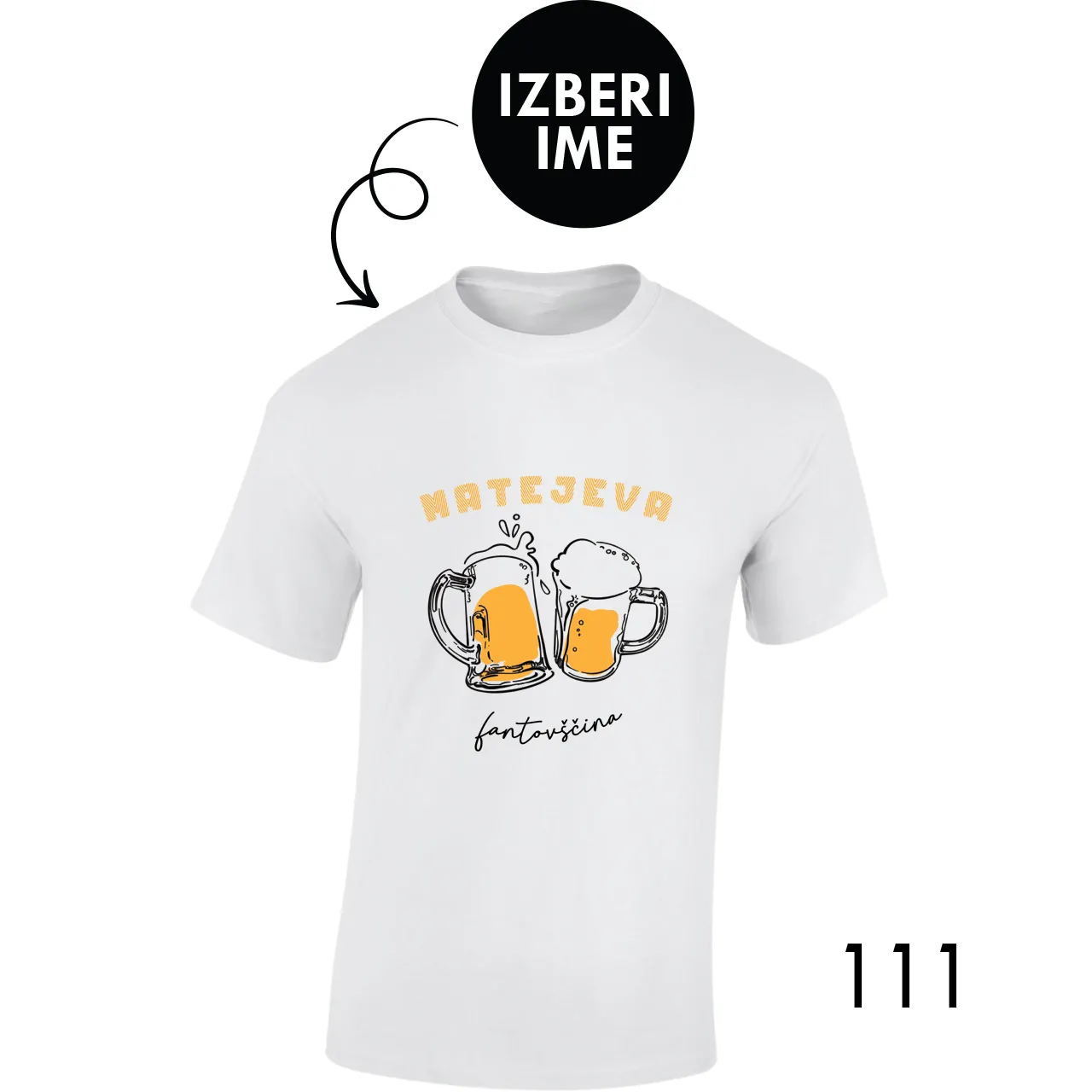 Personalizirana majica - X fantovščina pivo