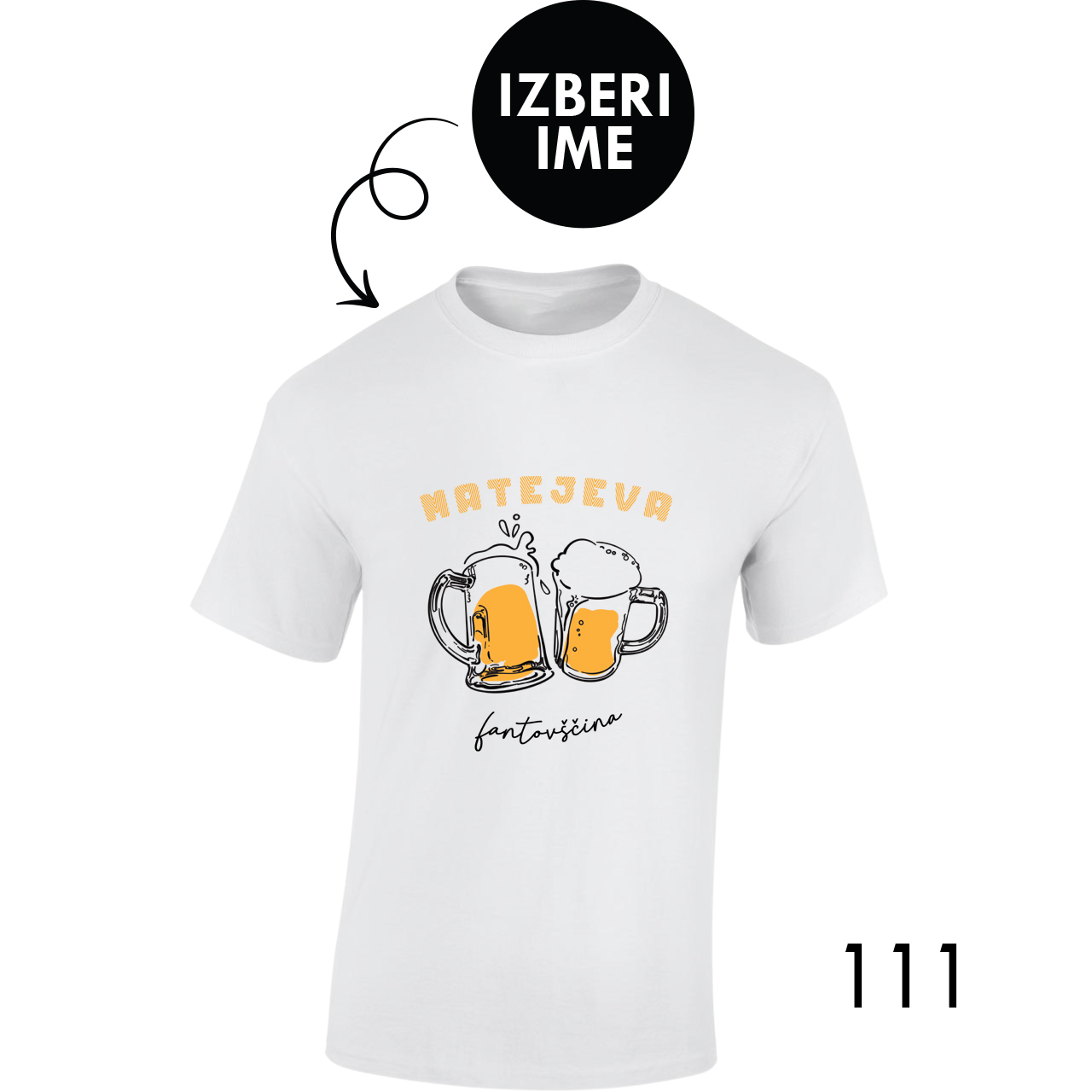 Personalizirana majica - X fantovščina pivo
