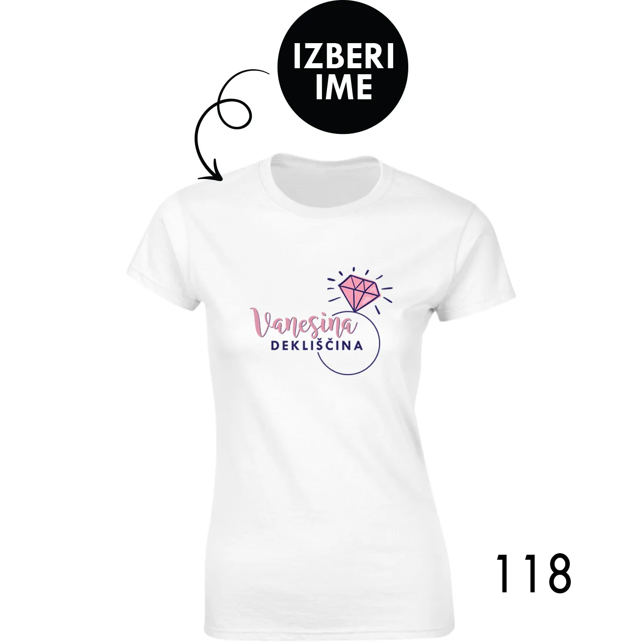 Personalizana majica - X dekliščina Prstan