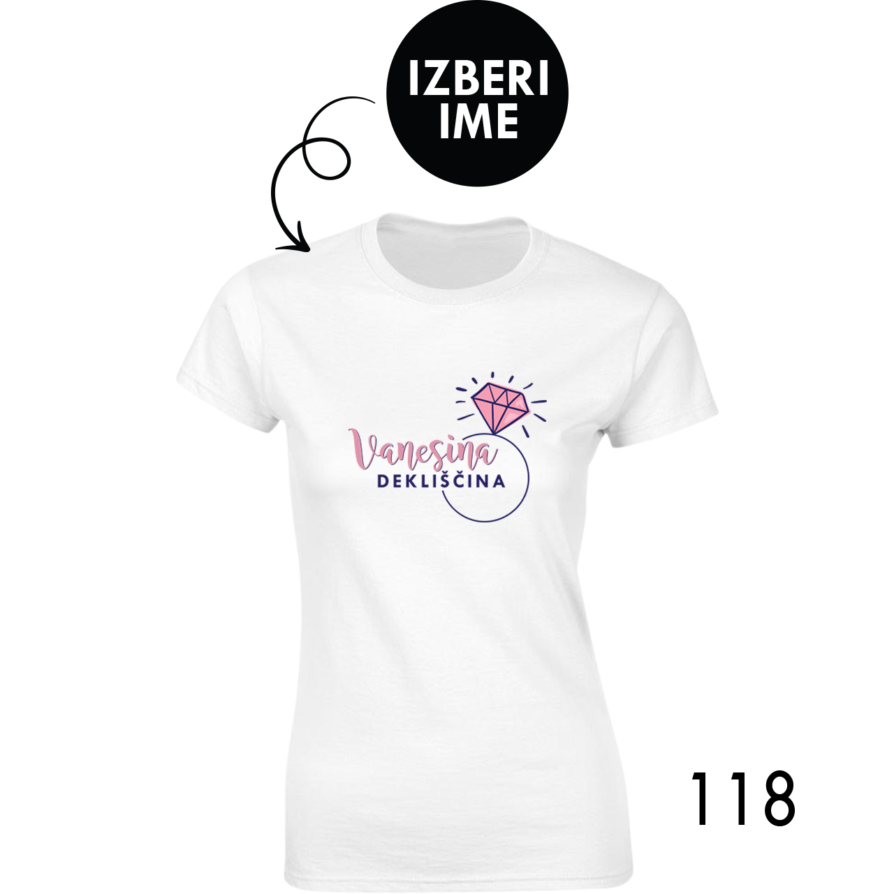 Personalizana majica - X dekliščina Prstan