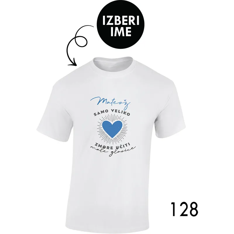 Moška personalizirana majica – Samo veliko srce zmore