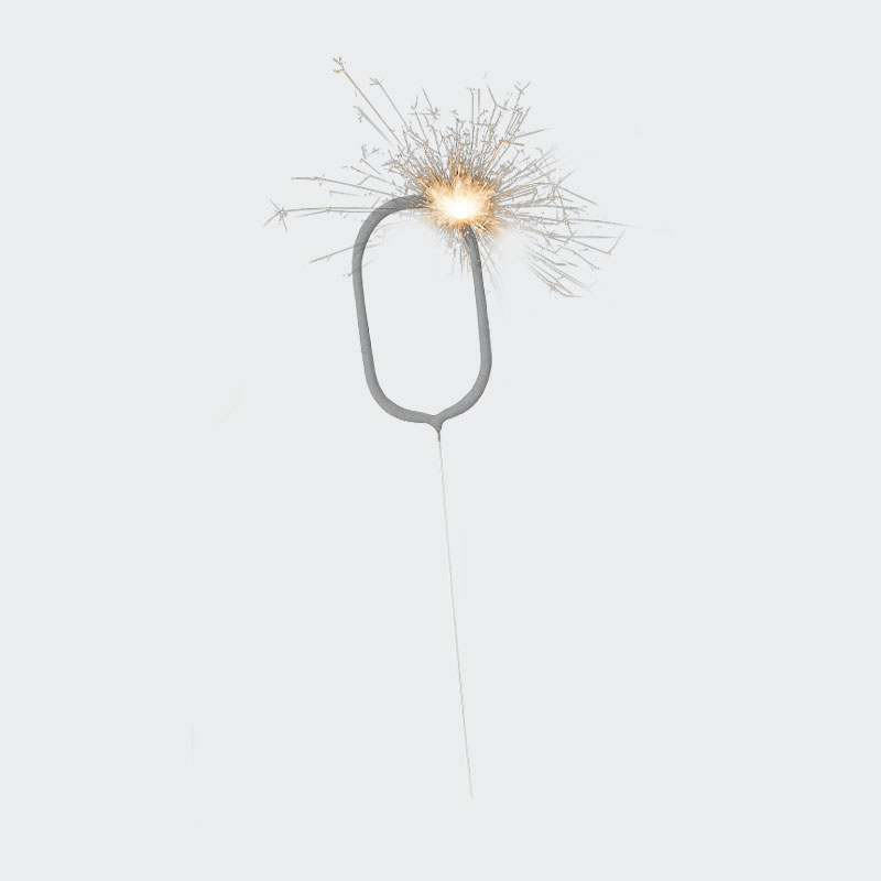 Kresnička v obliki številke, 0, 18cm, sort.
