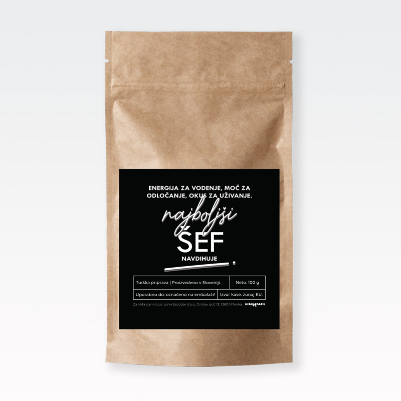 Kava mleta, Najboljši šef, 100g, 100% arabica