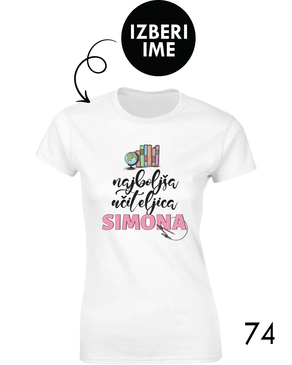 Ženska majica - Najboljša učiteljica X