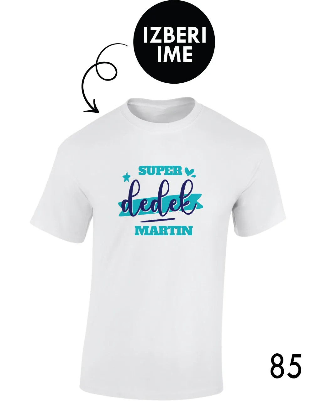 Moška personalizirana majica –Super dedek x