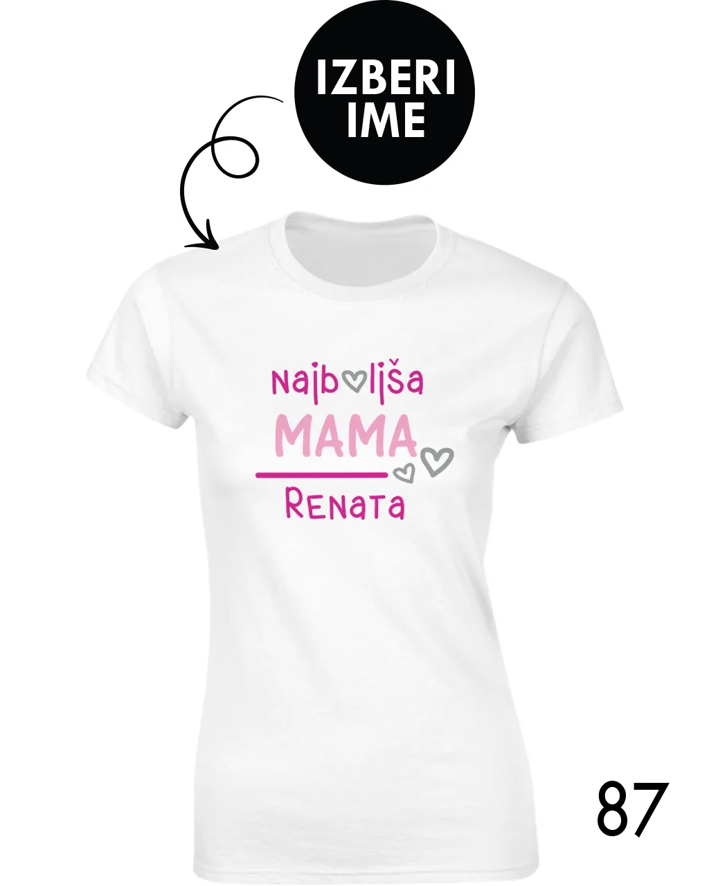 Ženska personalizirana majica – Najboljša mama x