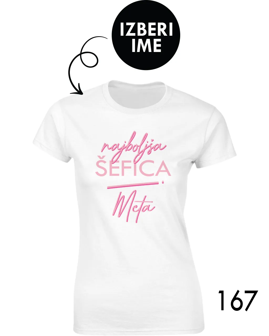 Ženska personalizirana majica – Najboljša šefica x