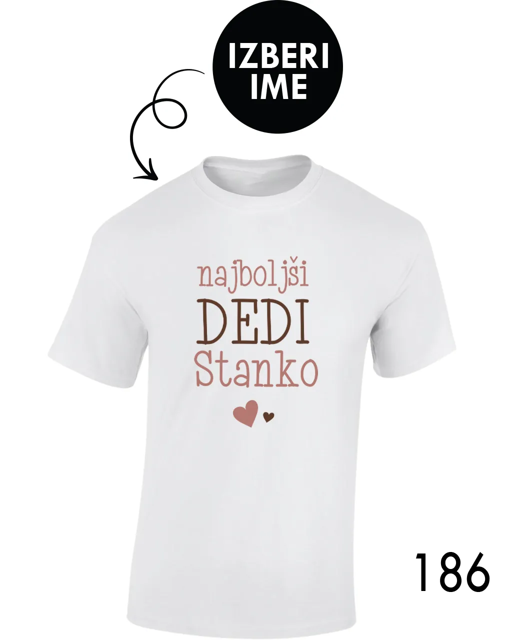 Moška personalizirana majica – Najboljši dedi x