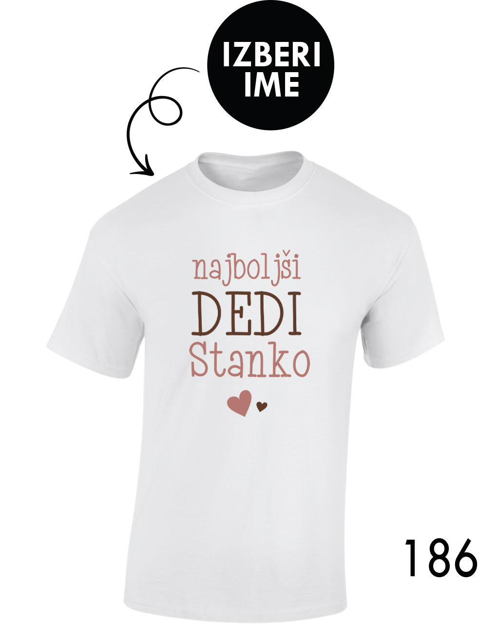 Moška personalizirana majica – Najboljši dedi x