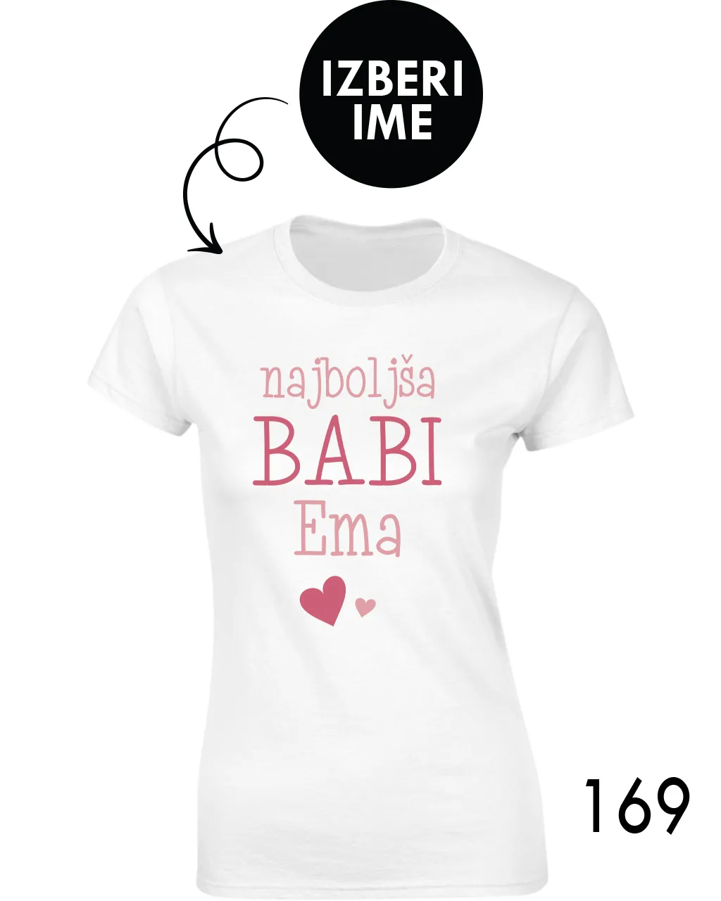 Ženska personalizirana majica – Najboljša babi x