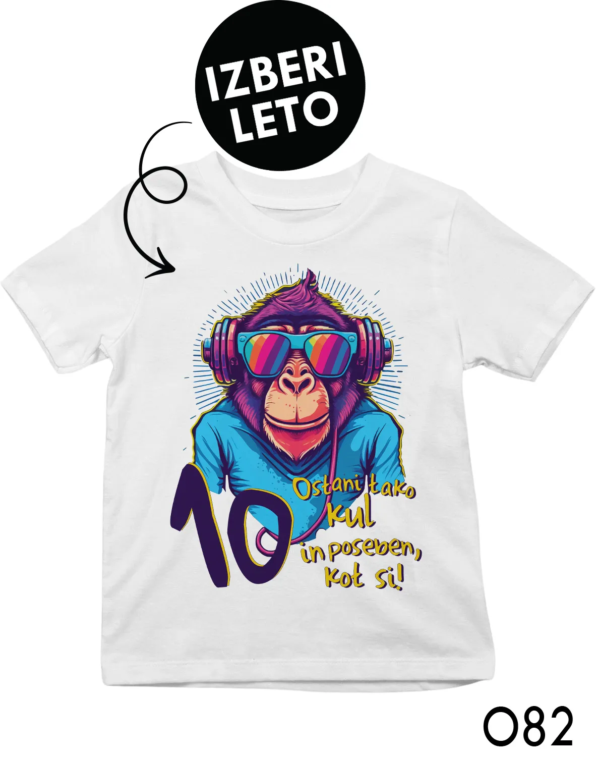 Personalizirana otroška majica - Kul opica