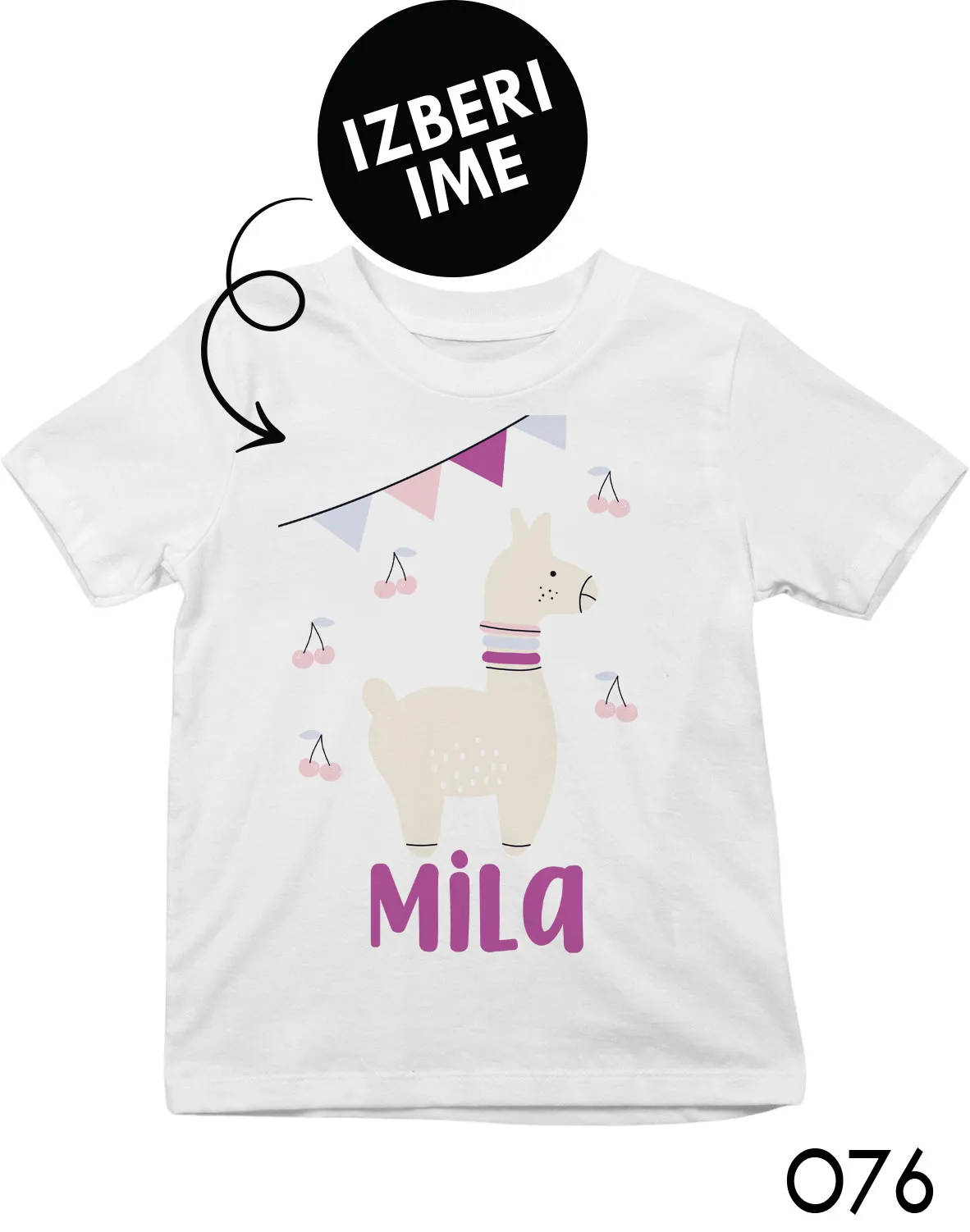 Personalizirana otroška majica - Lama